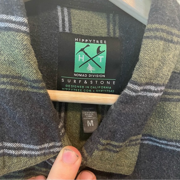 Hippy Tree Striped Button Up - Picture 4 of 4